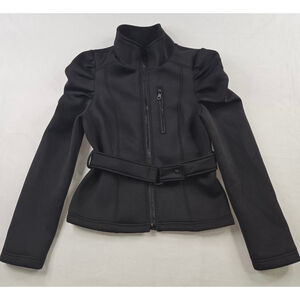 Women's Zara Black Belted Full Zip Jacket Size M